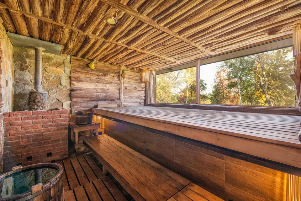 Manzaralı rustik sauna
